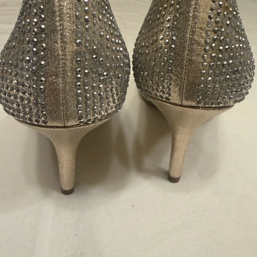 INC International Concepts Women's Glittering Silver Heels